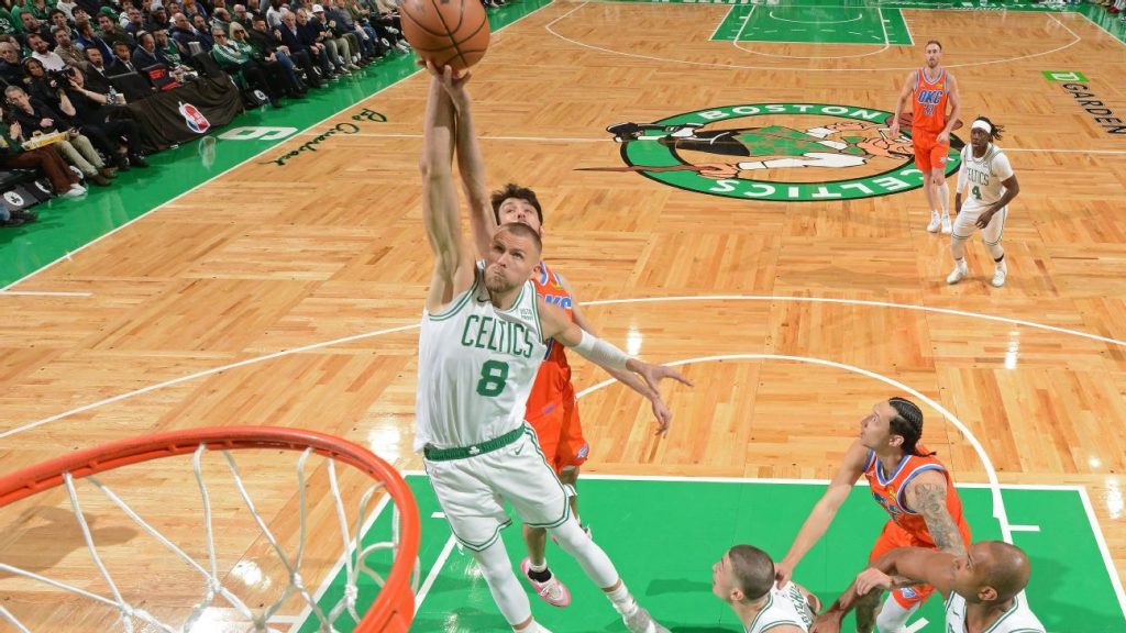 Celtics clinch NBA’s best record with runaway win against OKC