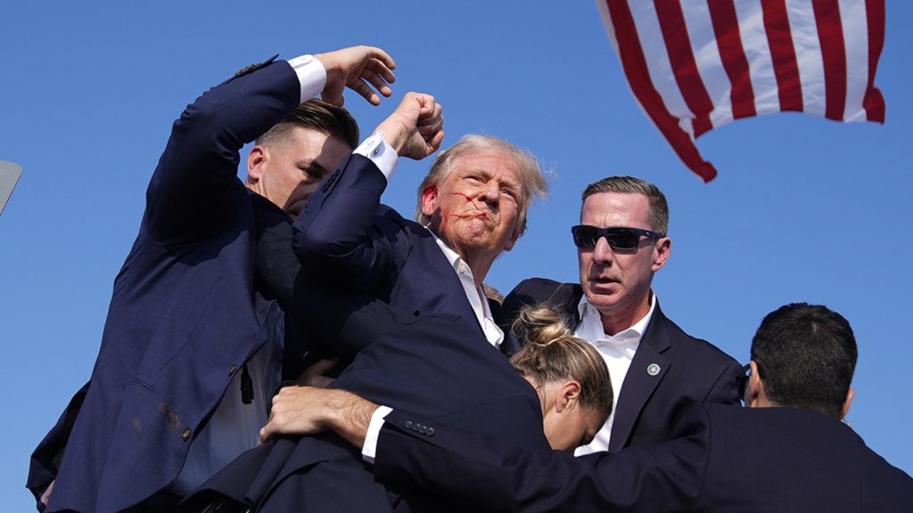 Donald Trump says he was shot in ear in possible assassination attempt at Butler, Pennsylvania rally; Joe Biden condemns violence