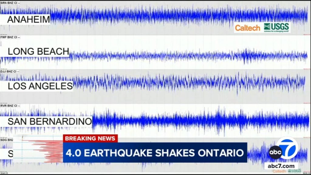 4.0 magnitude earthquake rattles Ontario area, USGS says