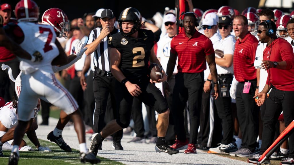 Vanderbilt football stuns Alabama for first win vs AP No. 1 team