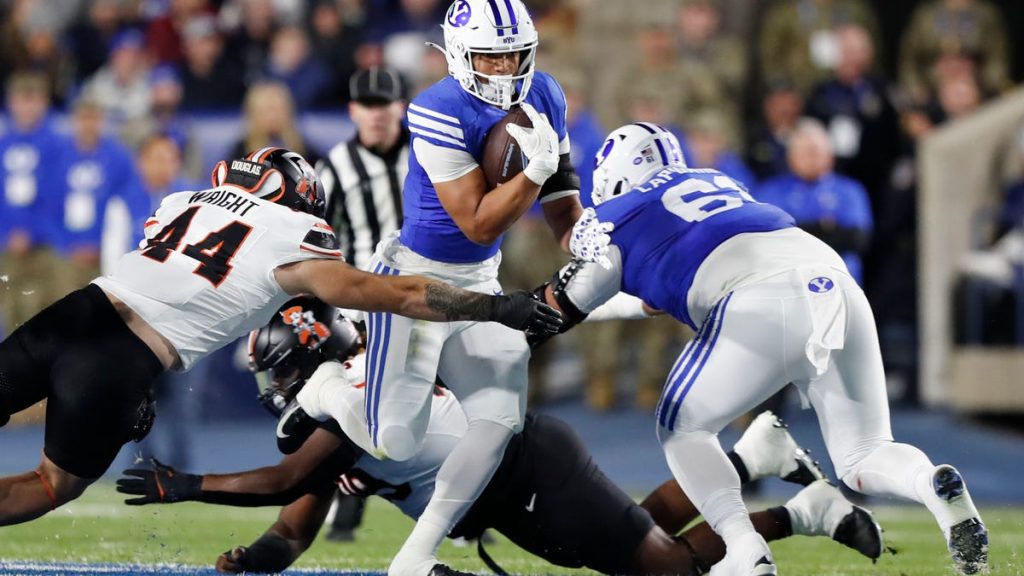 Oklahoma State Cowboys denied upset of BYU Cougars with late TD