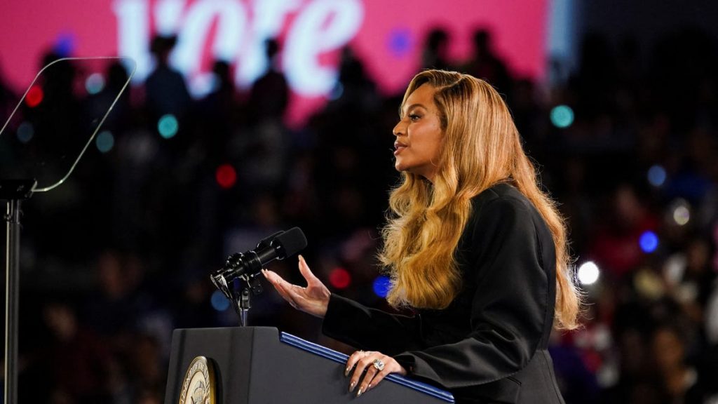 Beyoncé’s star power undeniable at Kamala Harris campaign rally