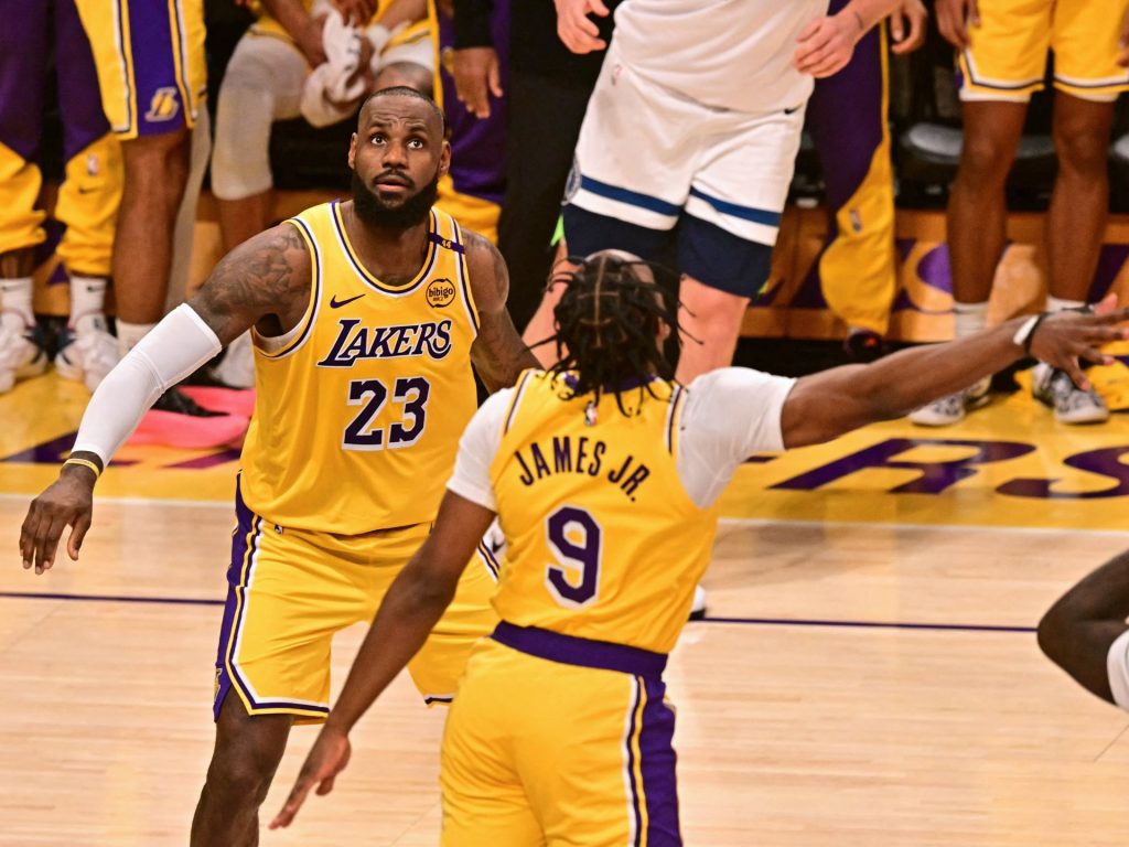 LeBron and Bronny James share court, make NBA history as Lakers beat Wolves | Basketball News