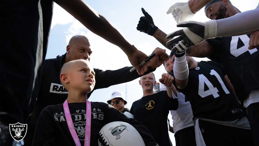 Pediatric cancer warriors get experience of a lifetime thanks to Intermountain Health and the Las Vegas Raiders