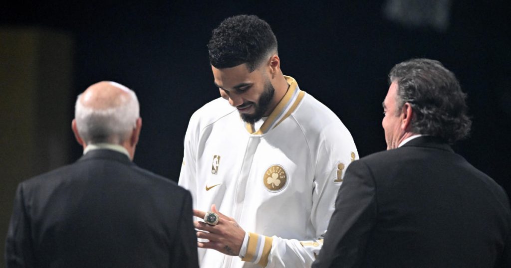 Jayson Tatum, Jaylen Brown reflect after Celtics’ banner celebration: “Part of history”